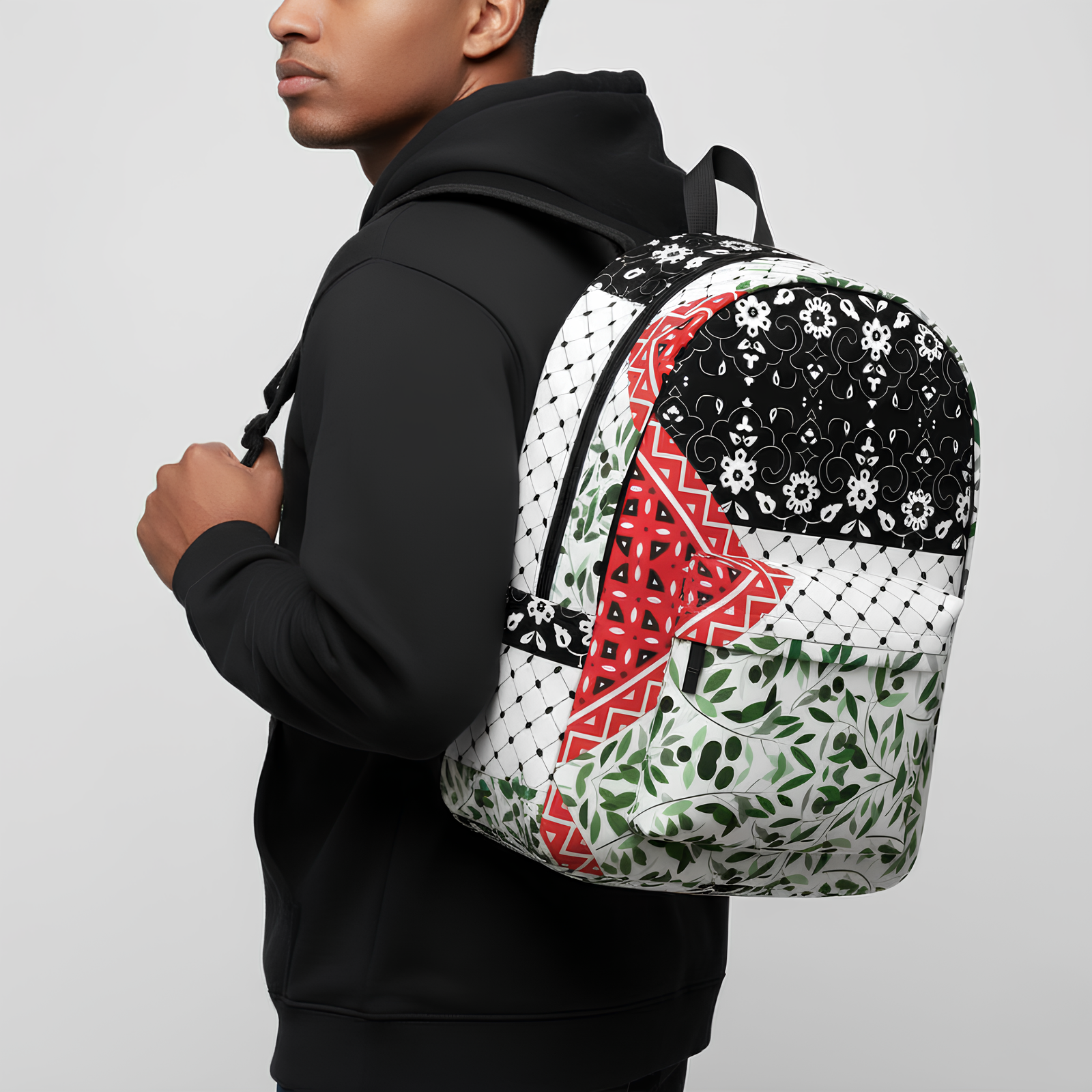 Olive Keffiyeh Backpack