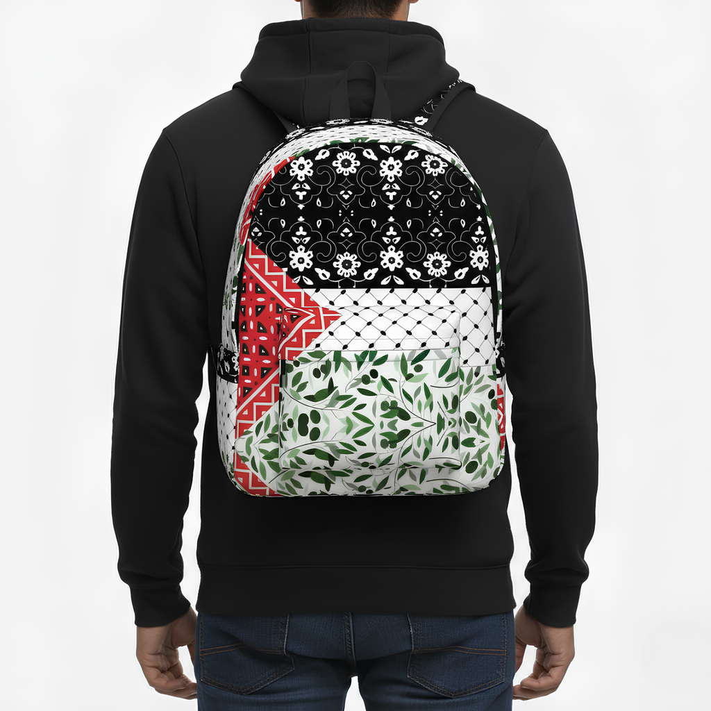 Olive Keffiyeh Backpack