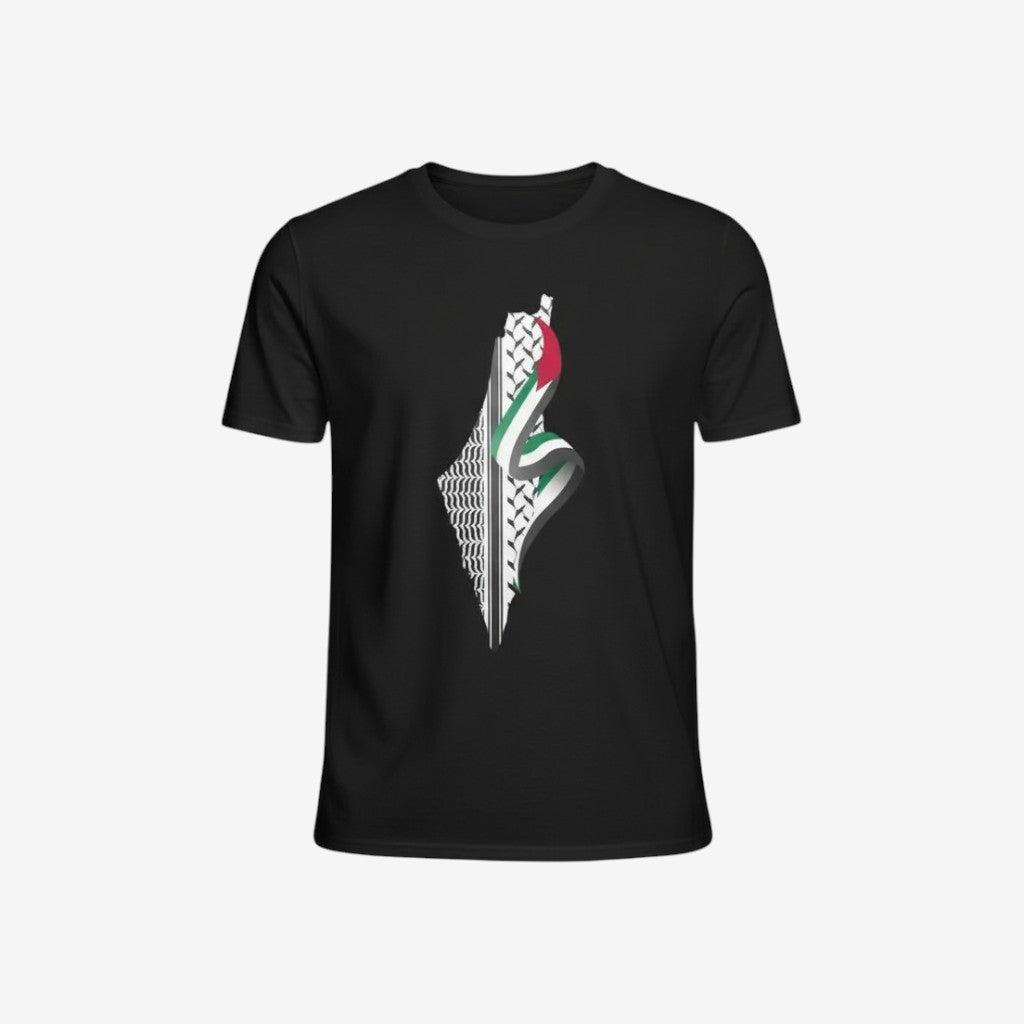 Palestine Map Keffiyeh T-Shirt