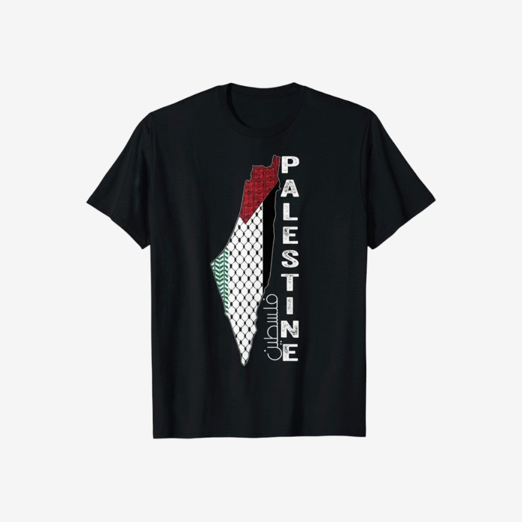 Palestine Map Keffiyeh T-Shirt