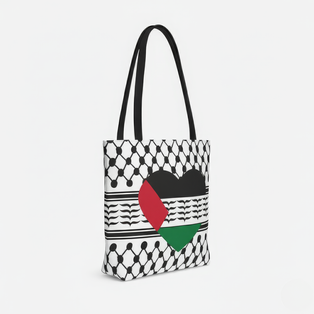 Palestine Heart Tote Bag