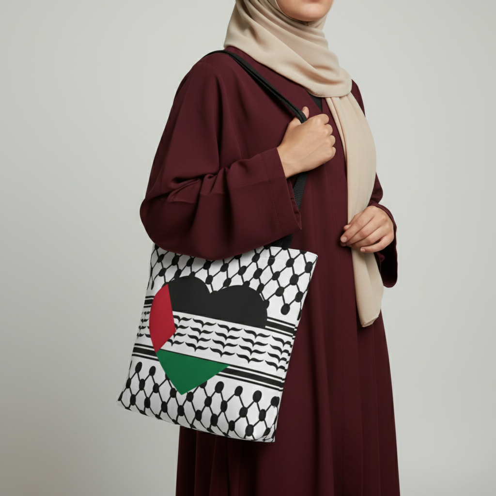 Palestine Heart Tote Bag
