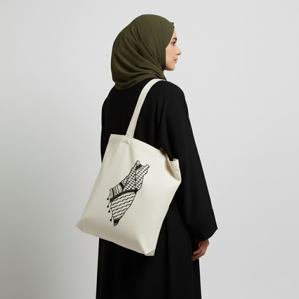 Keffiyeh Map Tote Bag