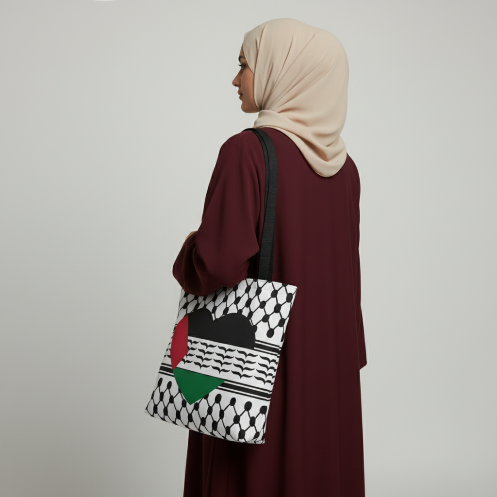 Palestine Heart Tote Bag