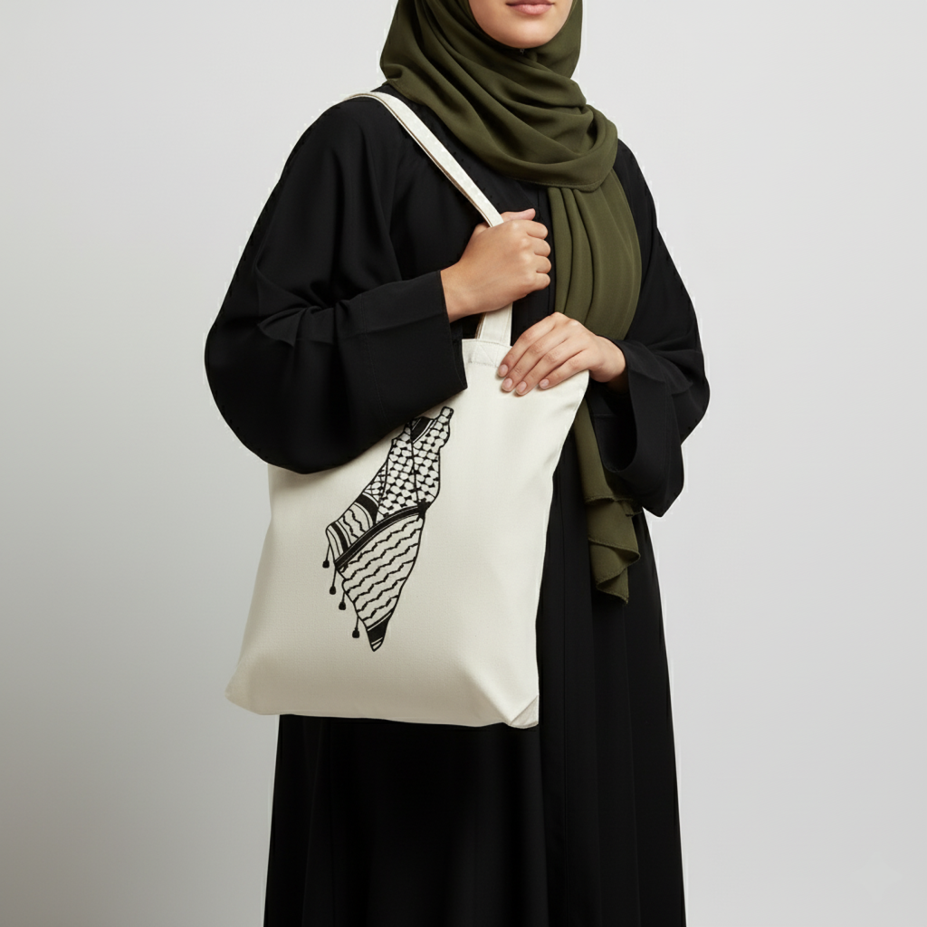 Keffiyeh Map Tote Bag